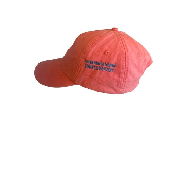 Anna Maria Island Turtle Watch Coral Pink Cap Hat Adjsutable - Picture 2 of 5